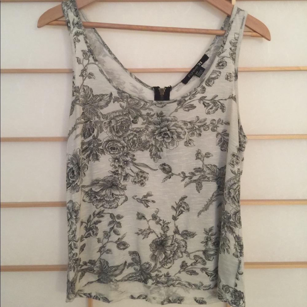 Floral Design Tank Top